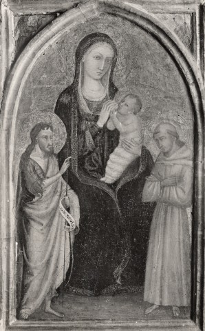 Brogi — Bicci di Lorenzo - sec. XV - Madonna con Bambino, san Giovanni Battista e san Francesco d'Assisi — insieme